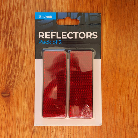 A Pair of Red Self-Adhesive Reflectors
