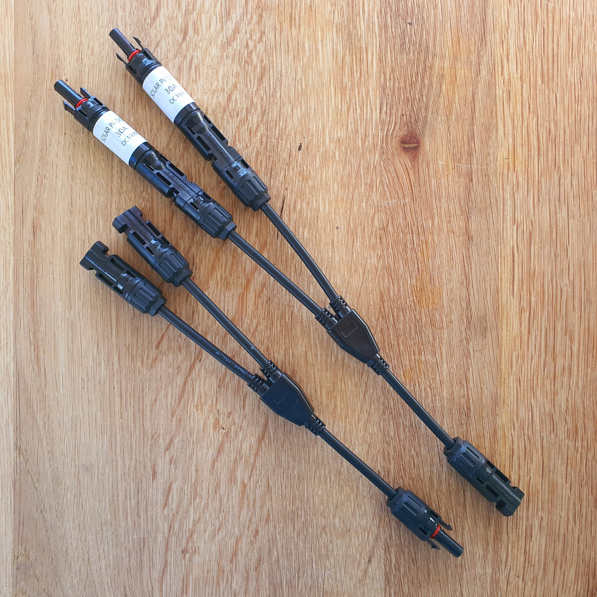 Parallel Solar Cables with Blocking Diodes